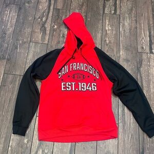 Red and Black NFL San Francisco 49ers Hoodie XL